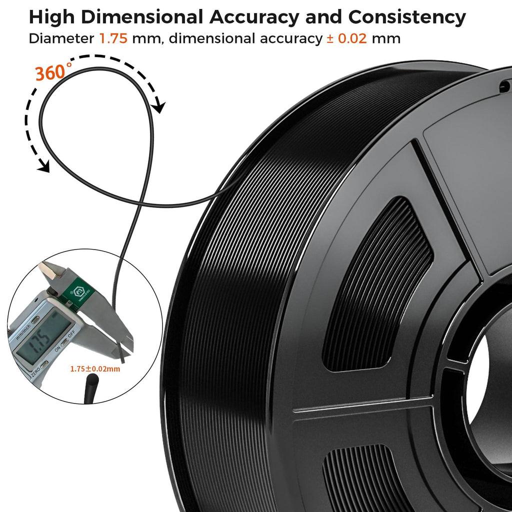 3D Printer Filament PETG 1kg Black-7