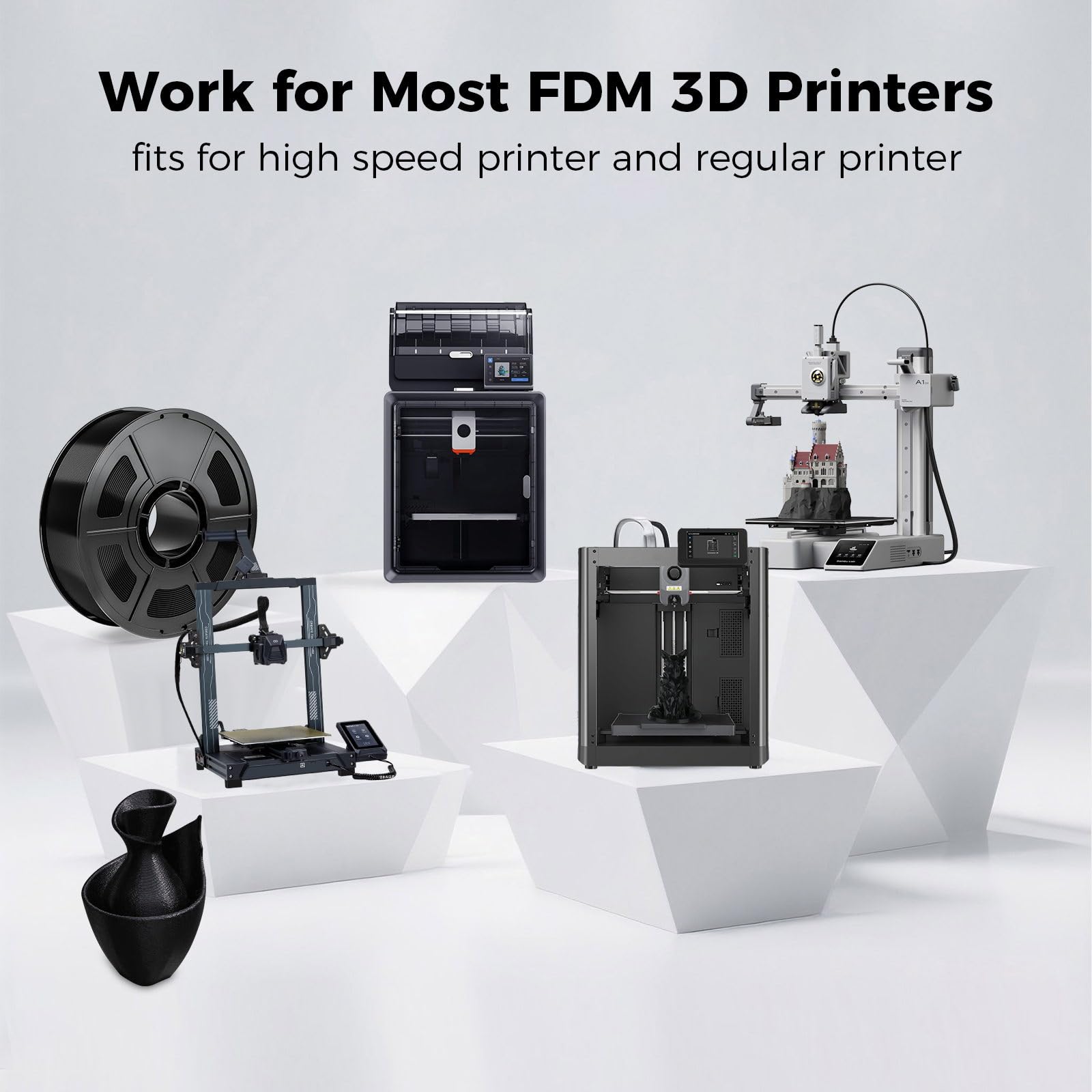 3D Printer Filament PETG 1kg Black-8