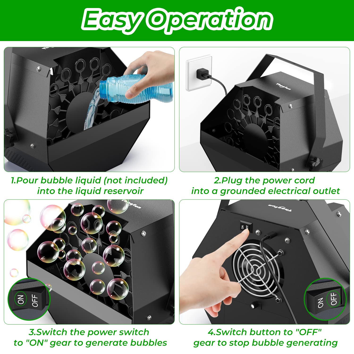 Bubble Machine 750ml with Remote Control-3
