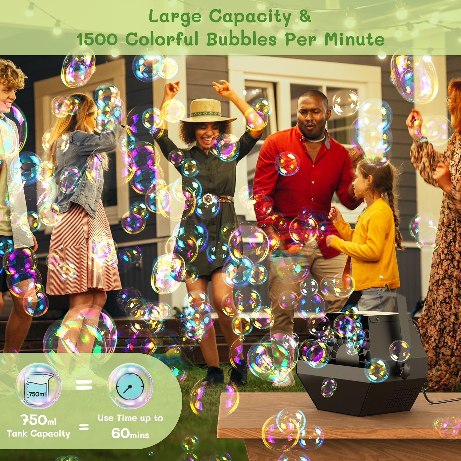 Bubble Machine 750ml with Remote Control-5