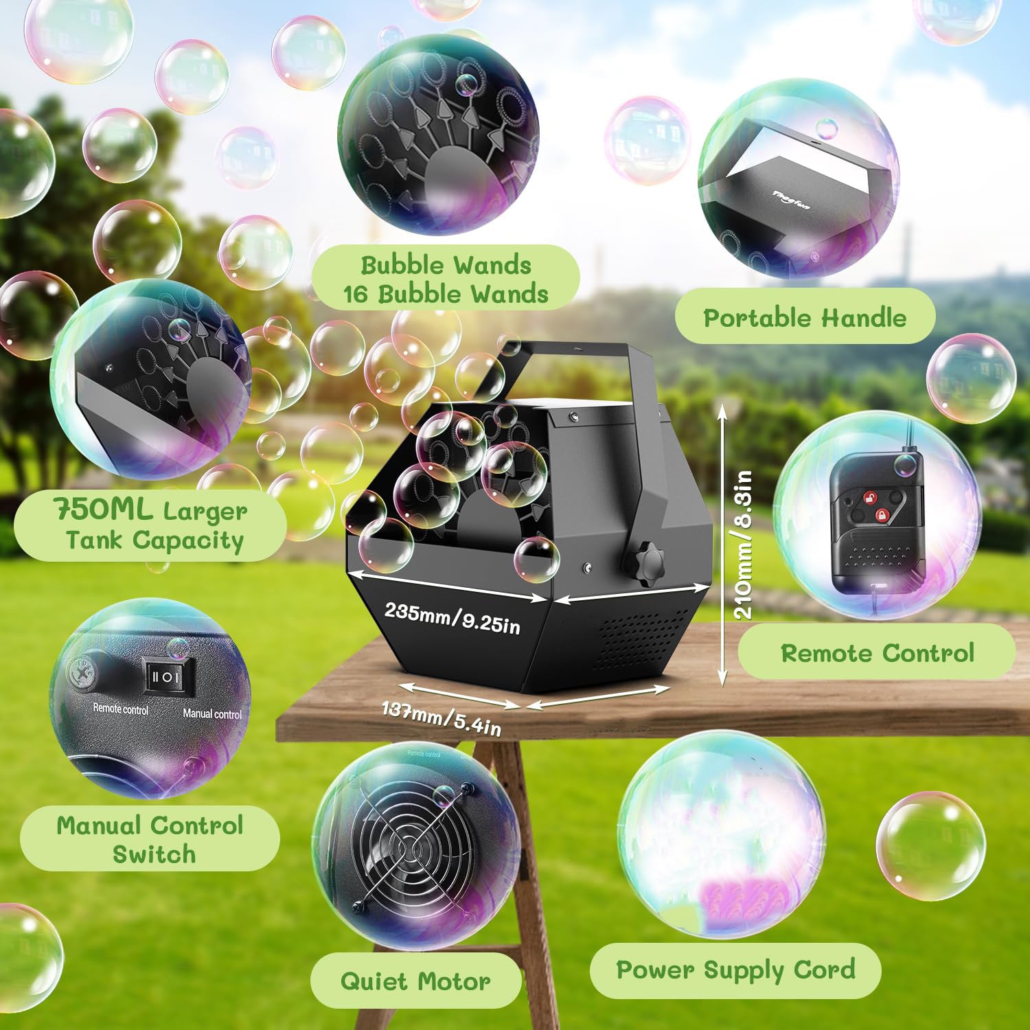 Bubble Machine 750ml with Remote Control-7
