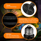 Ceramic Heat Emitter 100W Black-2