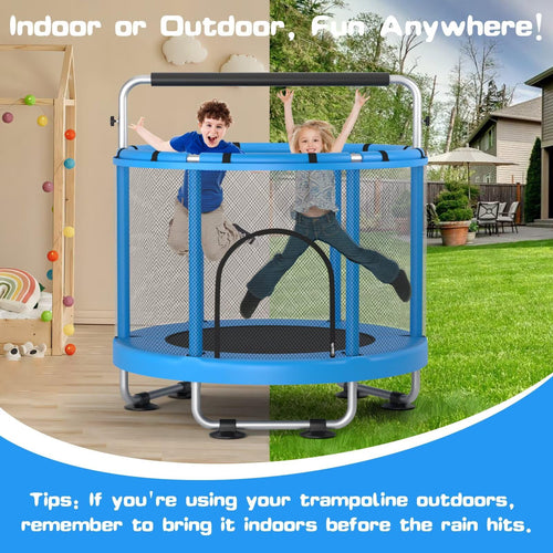 Children's Trampoline 1.4m 300kg Blue-4