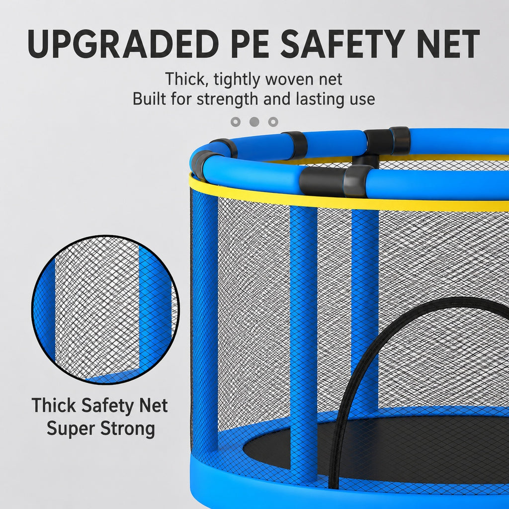 Children's Trampoline 1.4m 300kg Blue-8