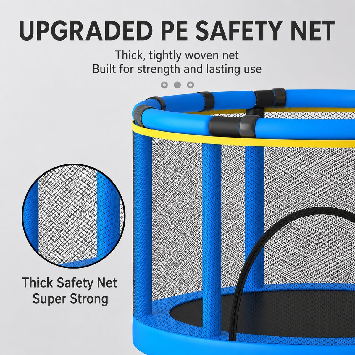 Children's Trampoline 1.4m 300kg Blue-8