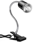 Clip-On Gooseneck Heat Lamp Holder Black for Reptile Enclosures-3