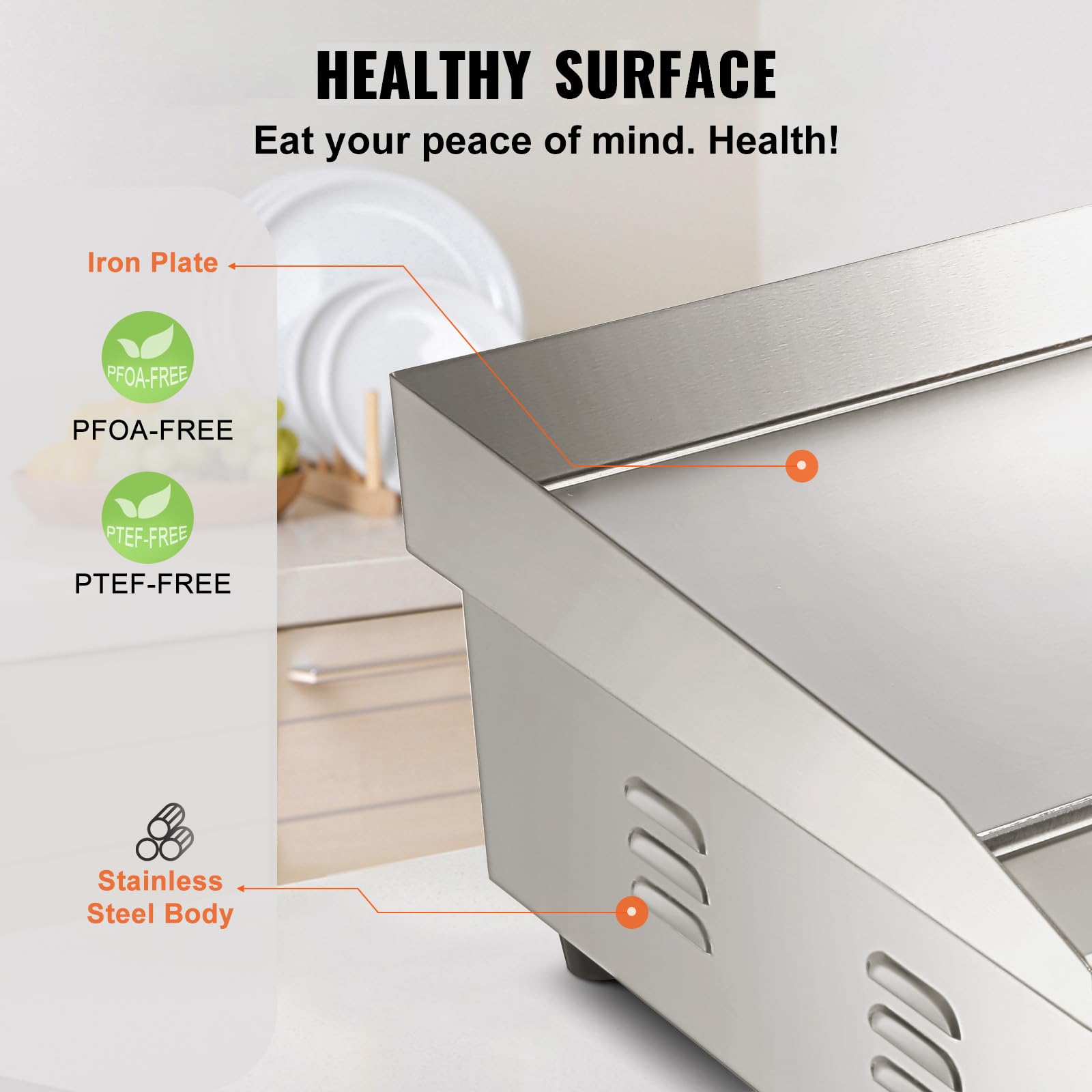 Commercial Electric Griddle 3000W 550 × 400 mm-3