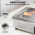 Commercial Electric Griddle 3000W 550 × 400 mm-4