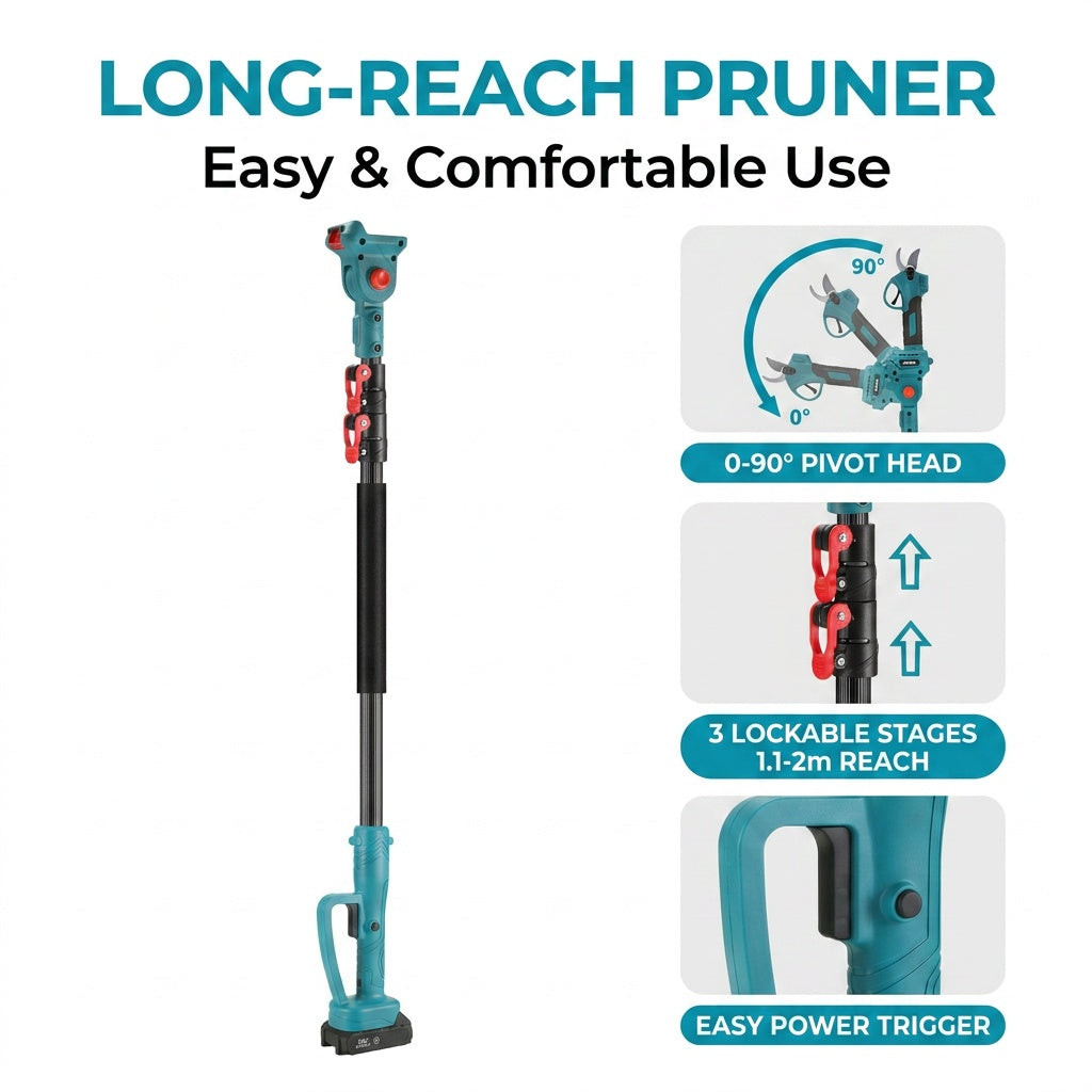 Cordless Pole Chainsaw 6 Inch 1.1–2m Telescopic-2