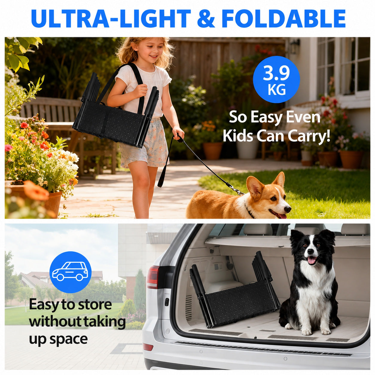 Dog Ramp Foldable Grey-2