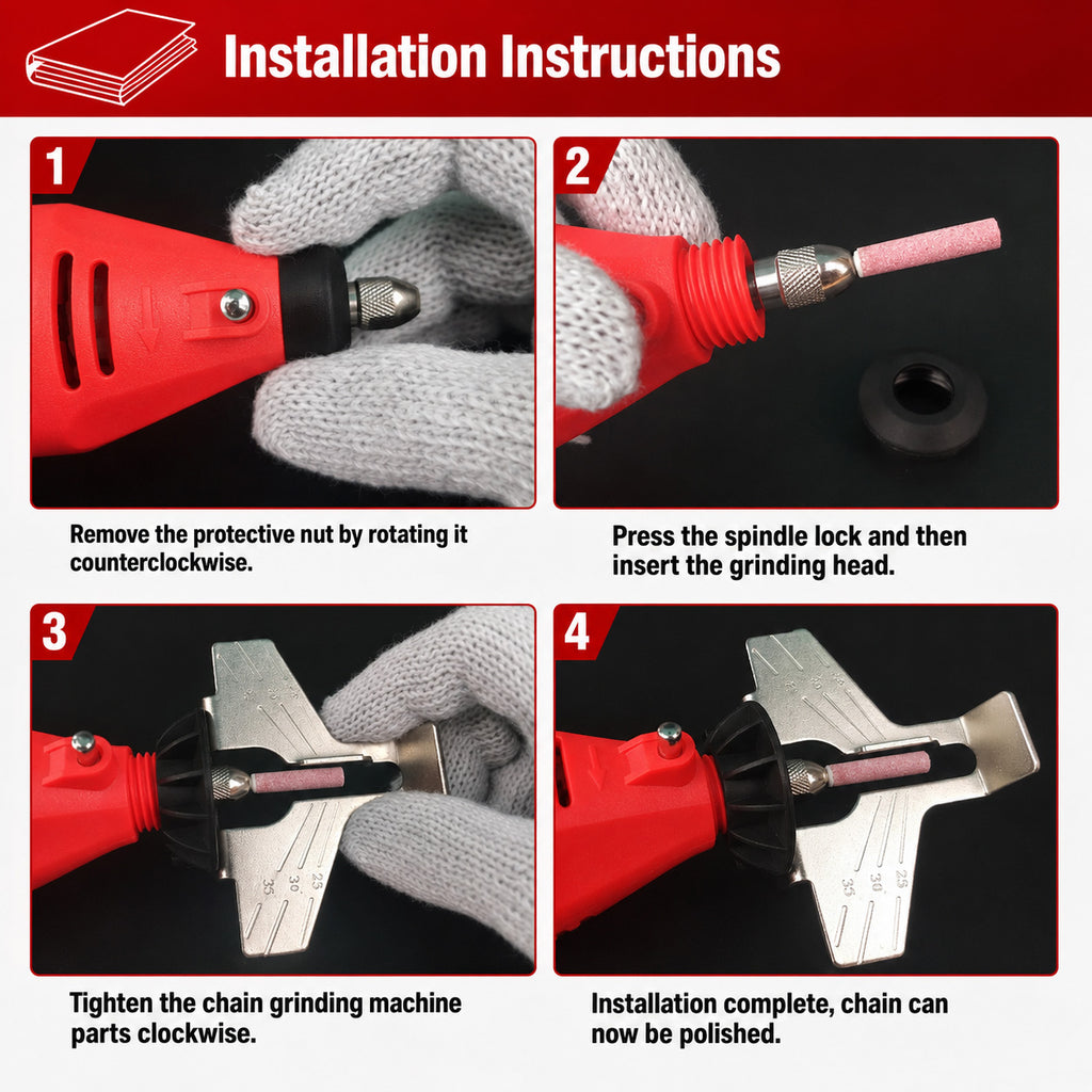 Electric Chainsaw Sharpener Red-4
