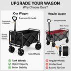 Foldable Camping Wagon 100kg Black-11