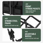 Foldable Camping Wagon 100kg Black-2
