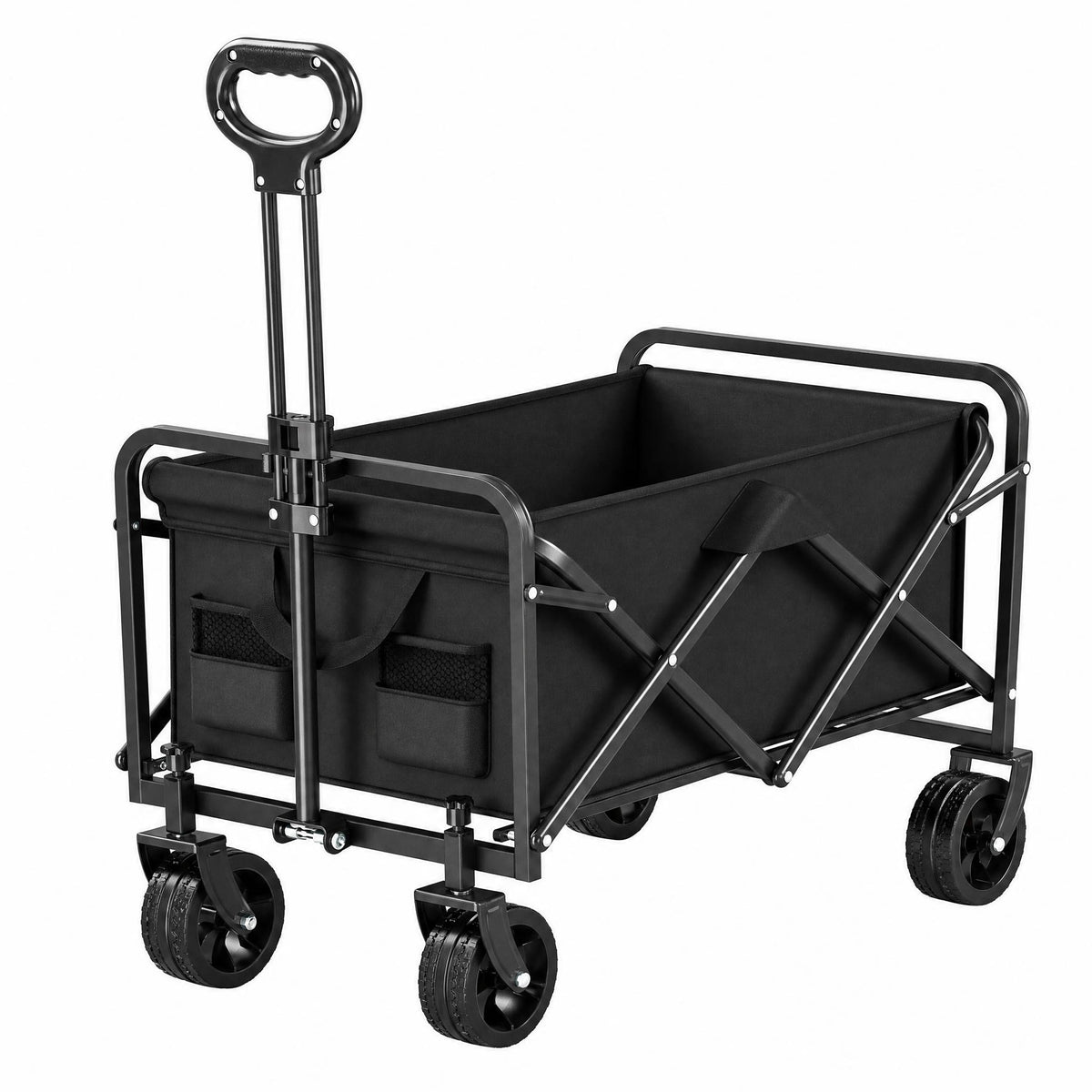 Foldable Camping Wagon 100kg Black-9