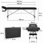 Foldable Massage Table 180 × 70 cm Black-5