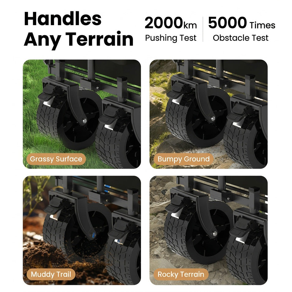 Folding Wagon 300L Black-5