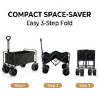 Folding Wagon 300L Black-6