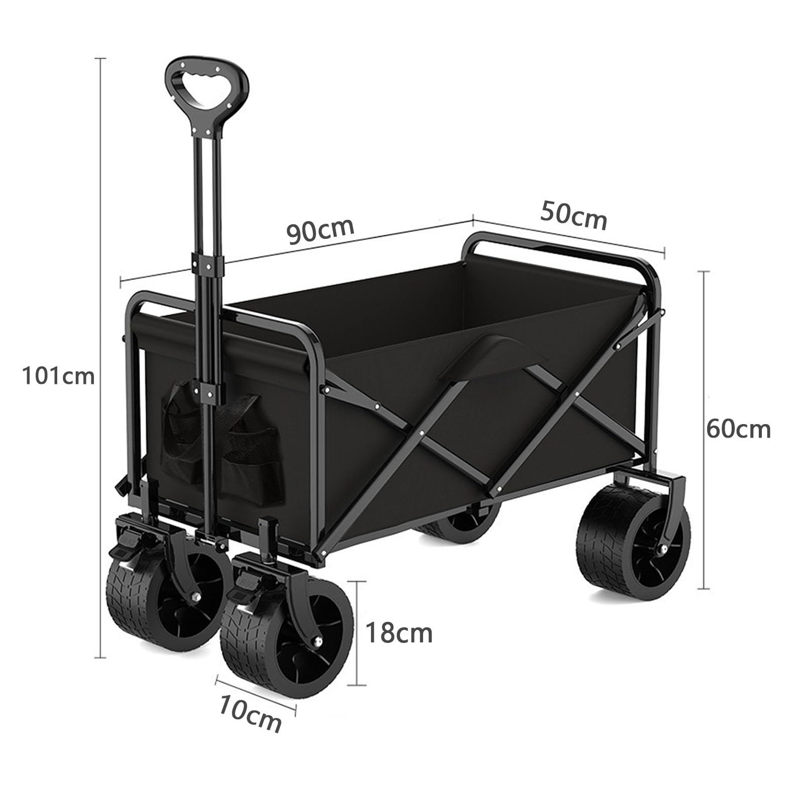 Folding Wagon 300L Black-8