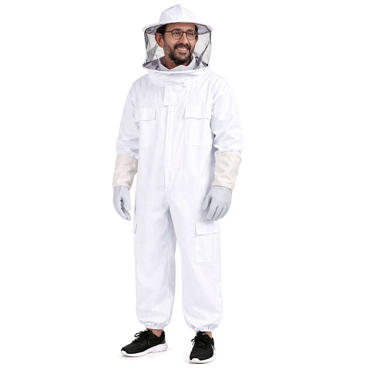 Full Body Beekeeping Suit XL White-1