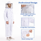 Full Body Beekeeping Suit XL White-2