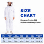 Full Body Beekeeping Suit XXL White-4