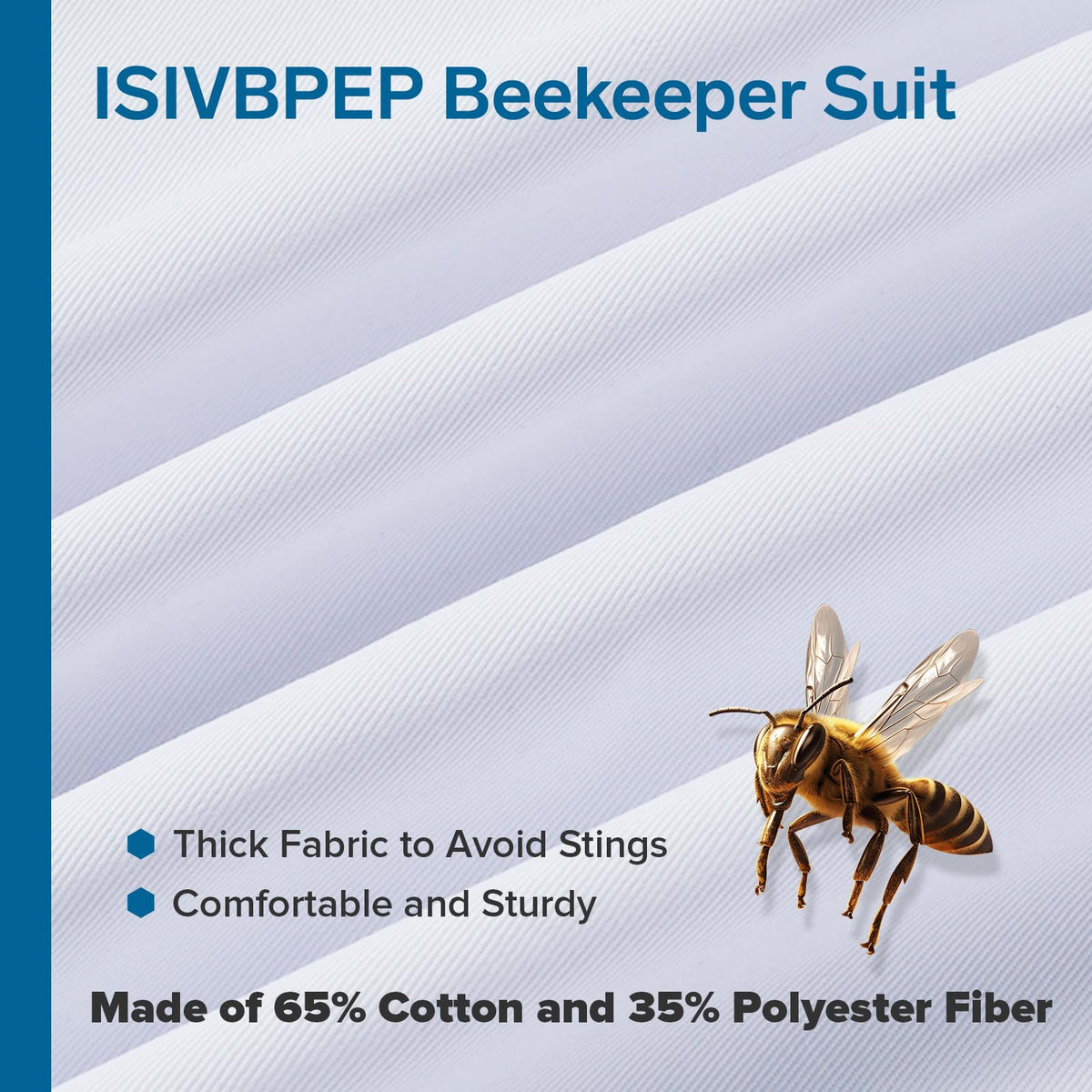 Full Body Beekeeping Suit XXL White-7