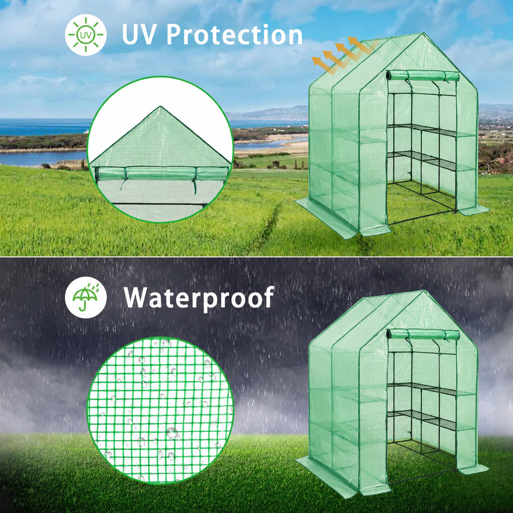 Garden Greenhouse 143 x 143 x 195cm Green-2