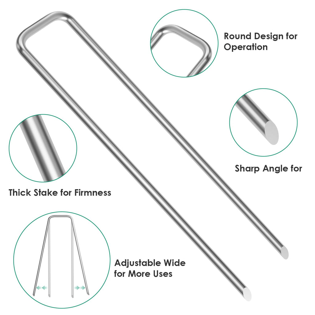 Garden Staples – 100 Pack 200mm Galvanised Steel-4