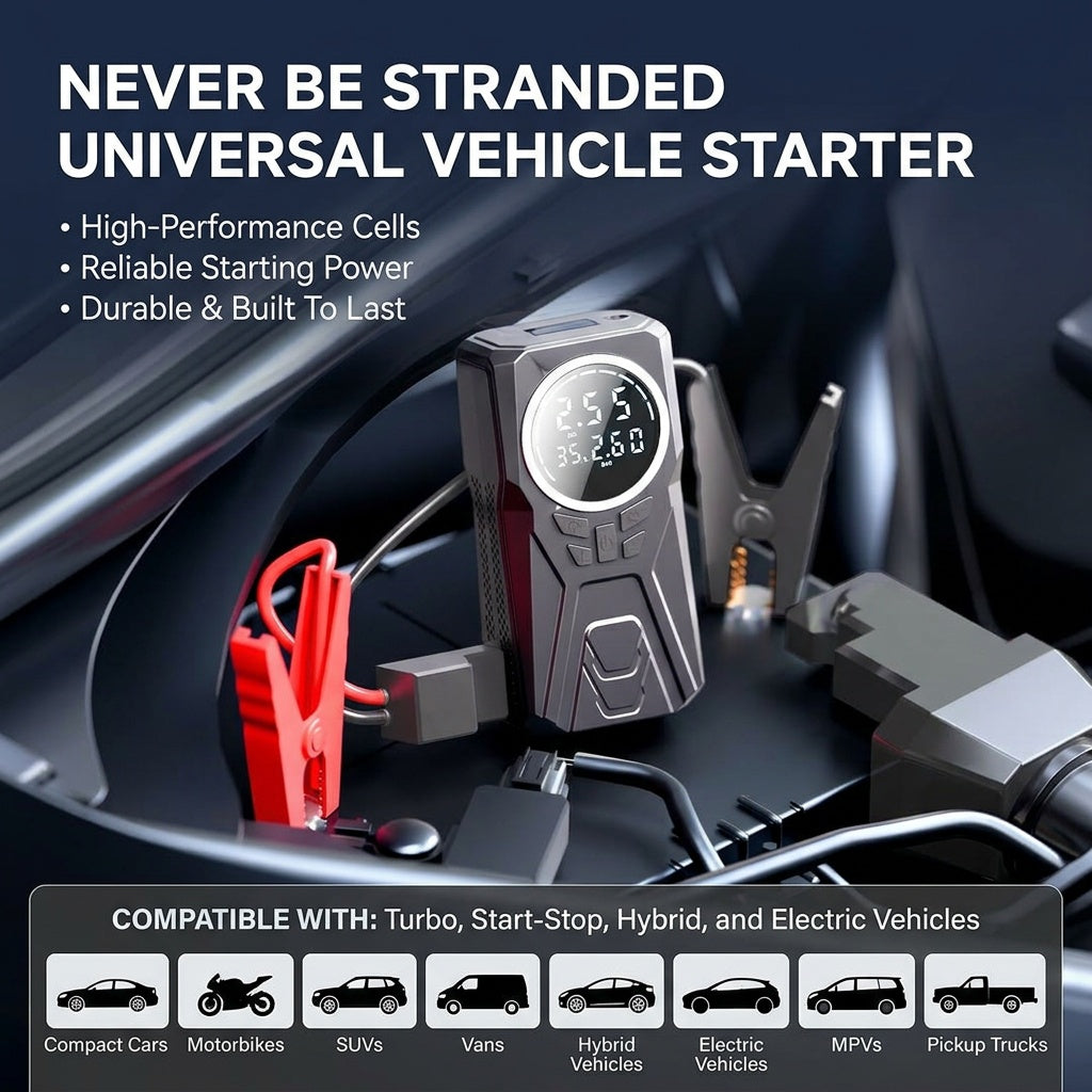 Jump Starter Tyre Inflator 6000mAh-2