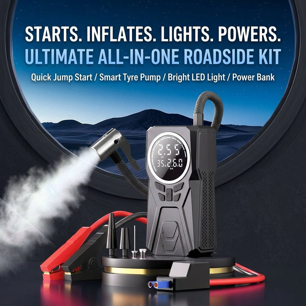 Jump Starter Tyre Inflator 6000mAh-6