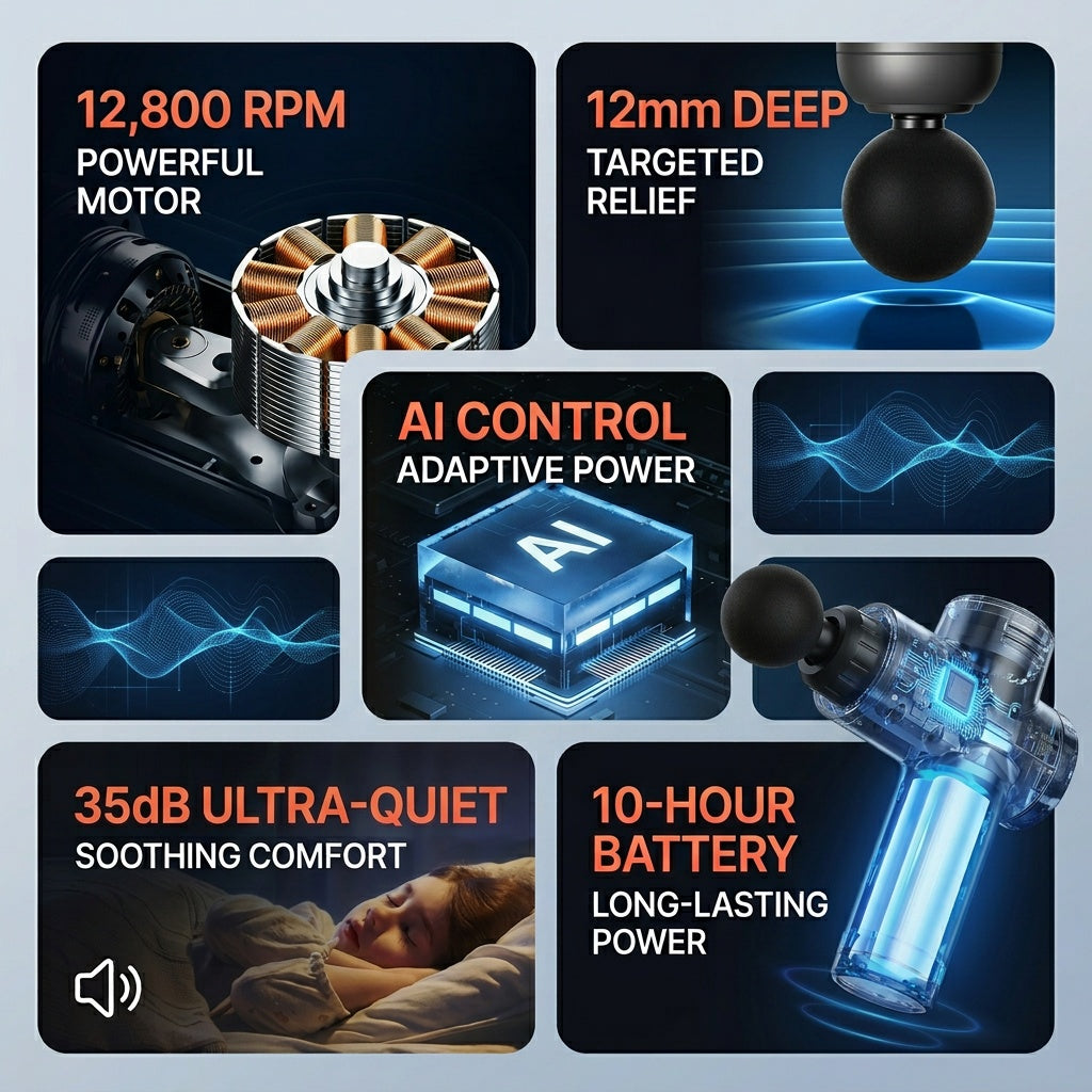 Massage Gun 6 Speed Grey-5