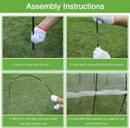 Mini Greenhouse Frame – 30 Pack Adjustable Black-6