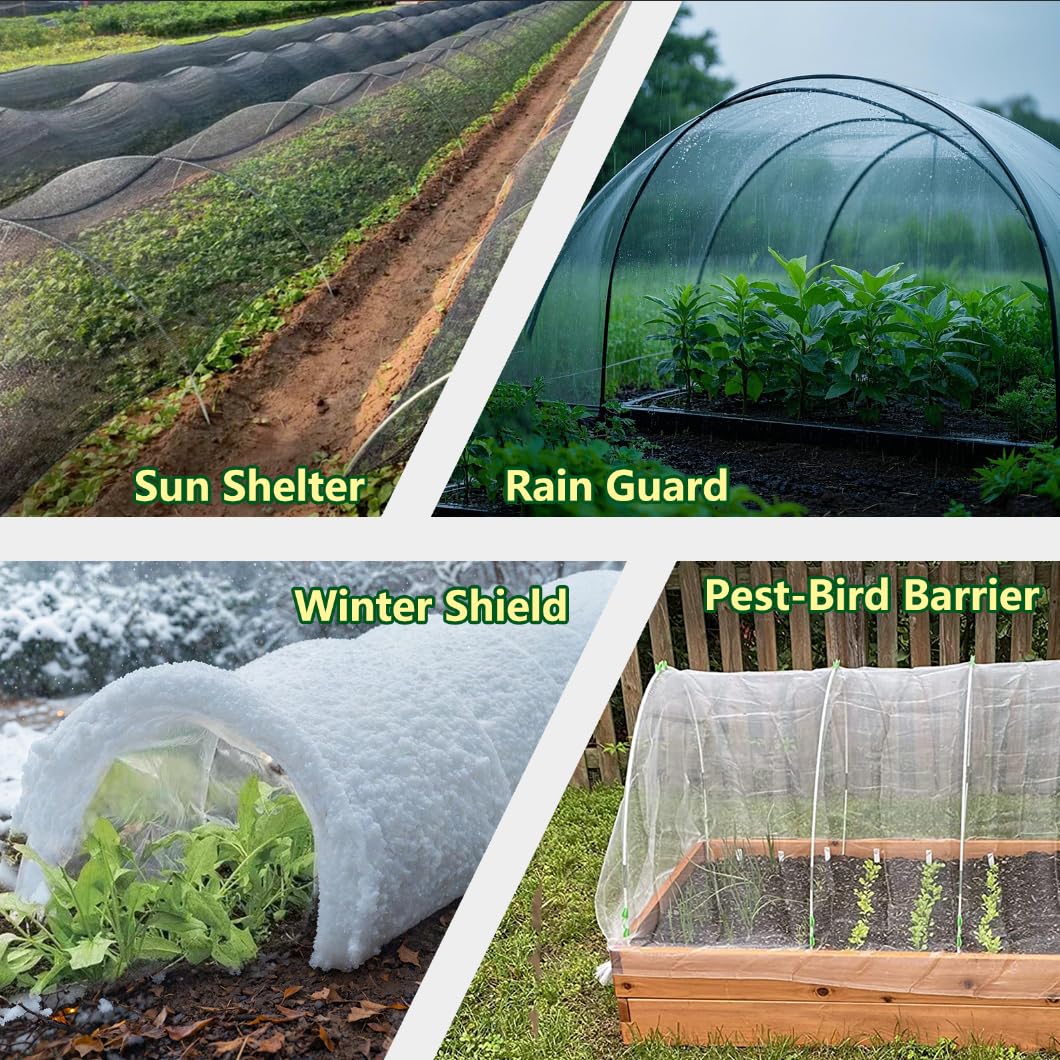 Mini Greenhouse Frame – 30 Pack Adjustable Black-9