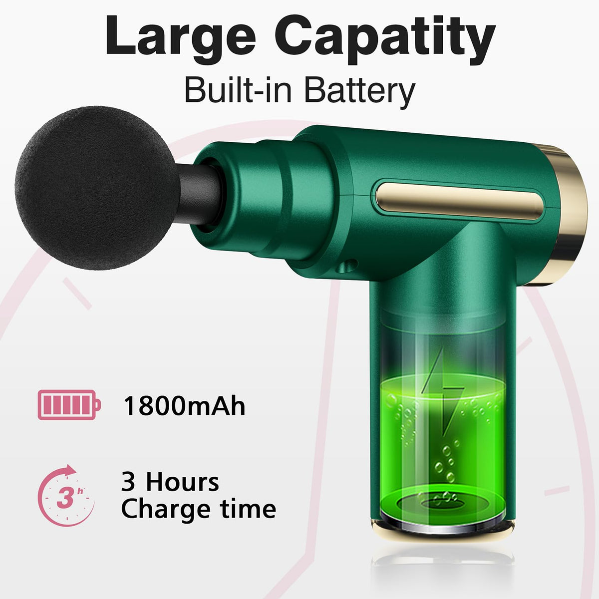 Mini Massage Gun 6 Speed Dark Green-6