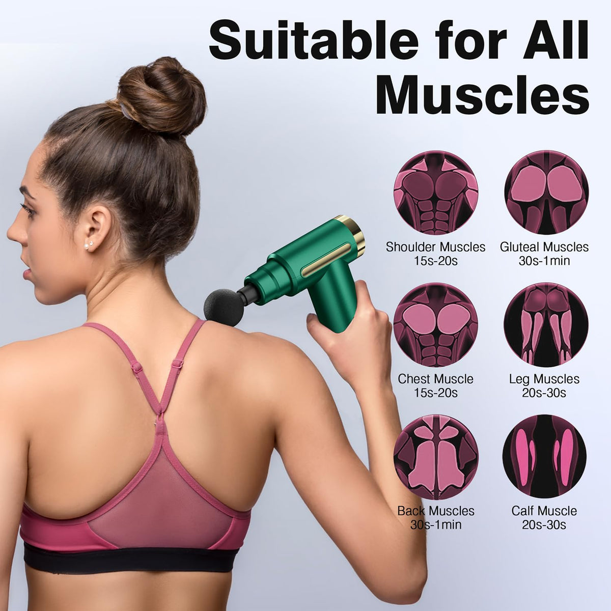 Mini Massage Gun 6 Speed Dark Green-8