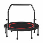 Mini Trampoline 100cm Adjustable Handle Foldable-6