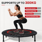 Mini Trampoline 100cm Adjustable Handle Foldable-7