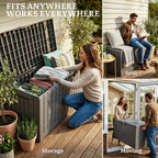 Outdoor Storage Box 275L Waterproof Grey-8