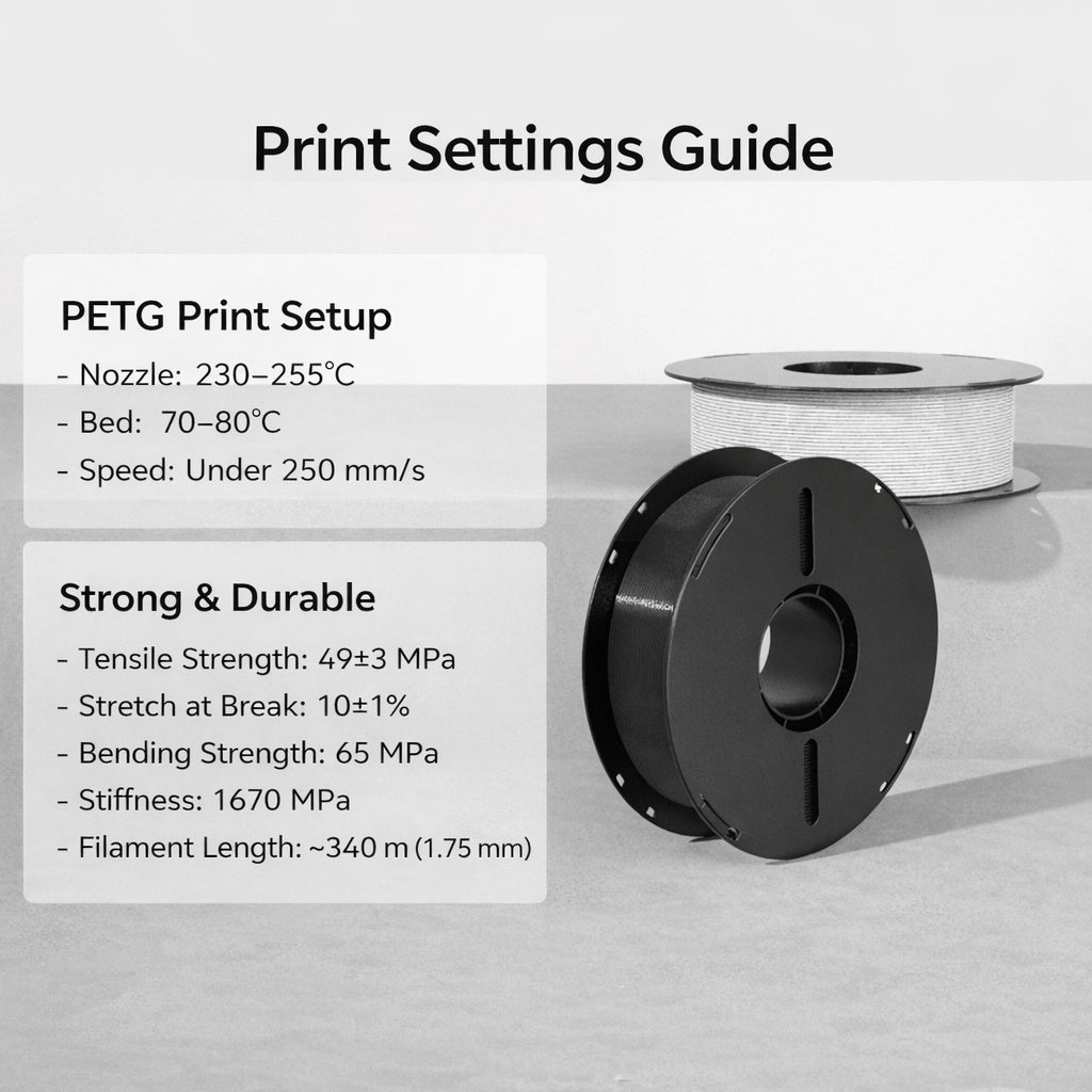PETG 3D Printer Filament 1kg White-4