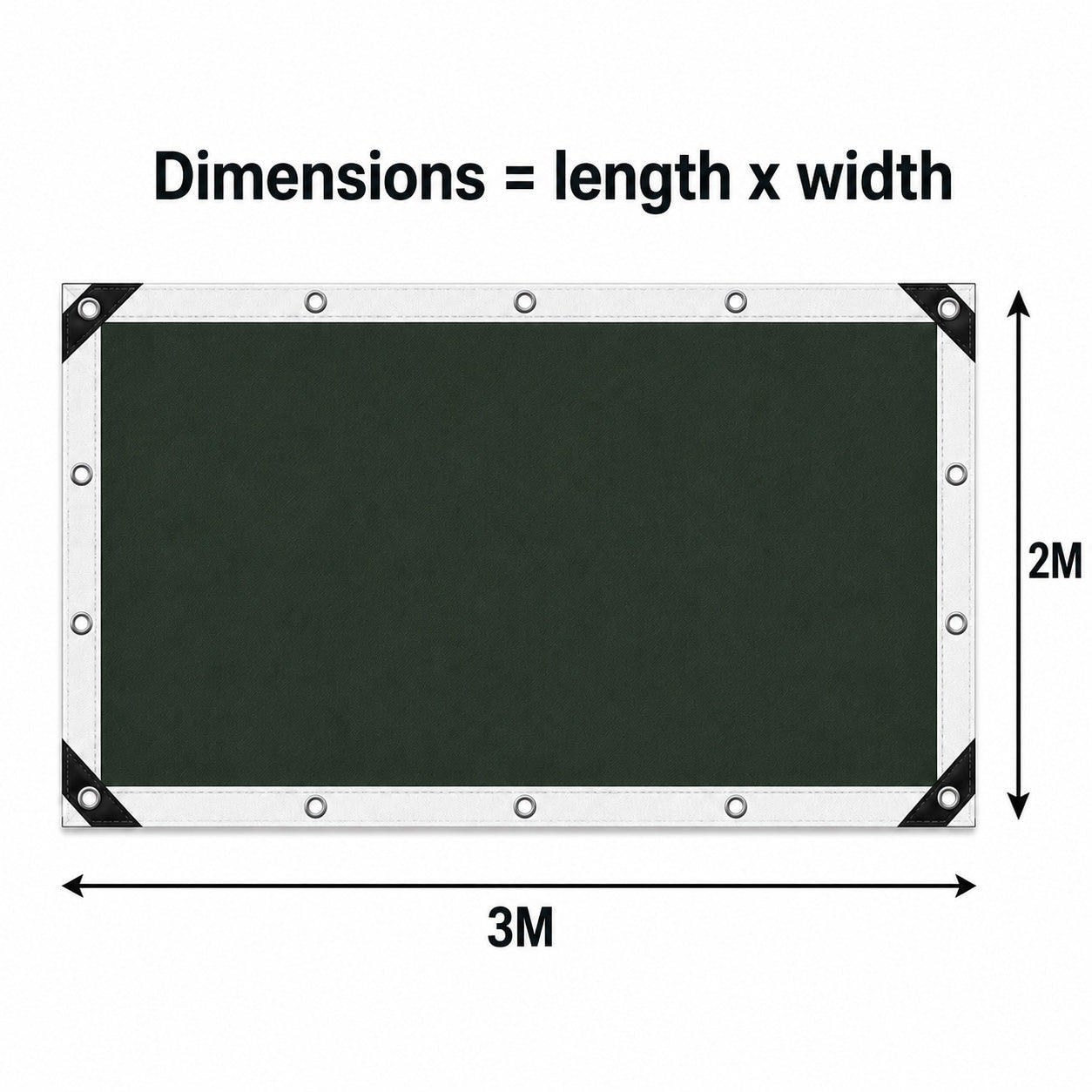 PE Tarpaulin 2 × 3 m Silver-9