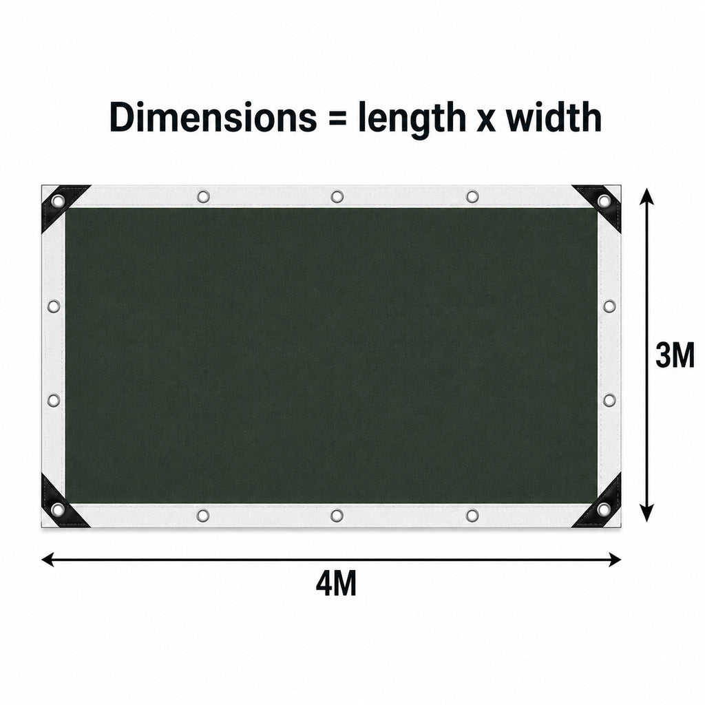 PE Tarpaulin 3 × 4 m Silver-9