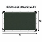 PE Tarpaulin 3 × 4 m Silver-9