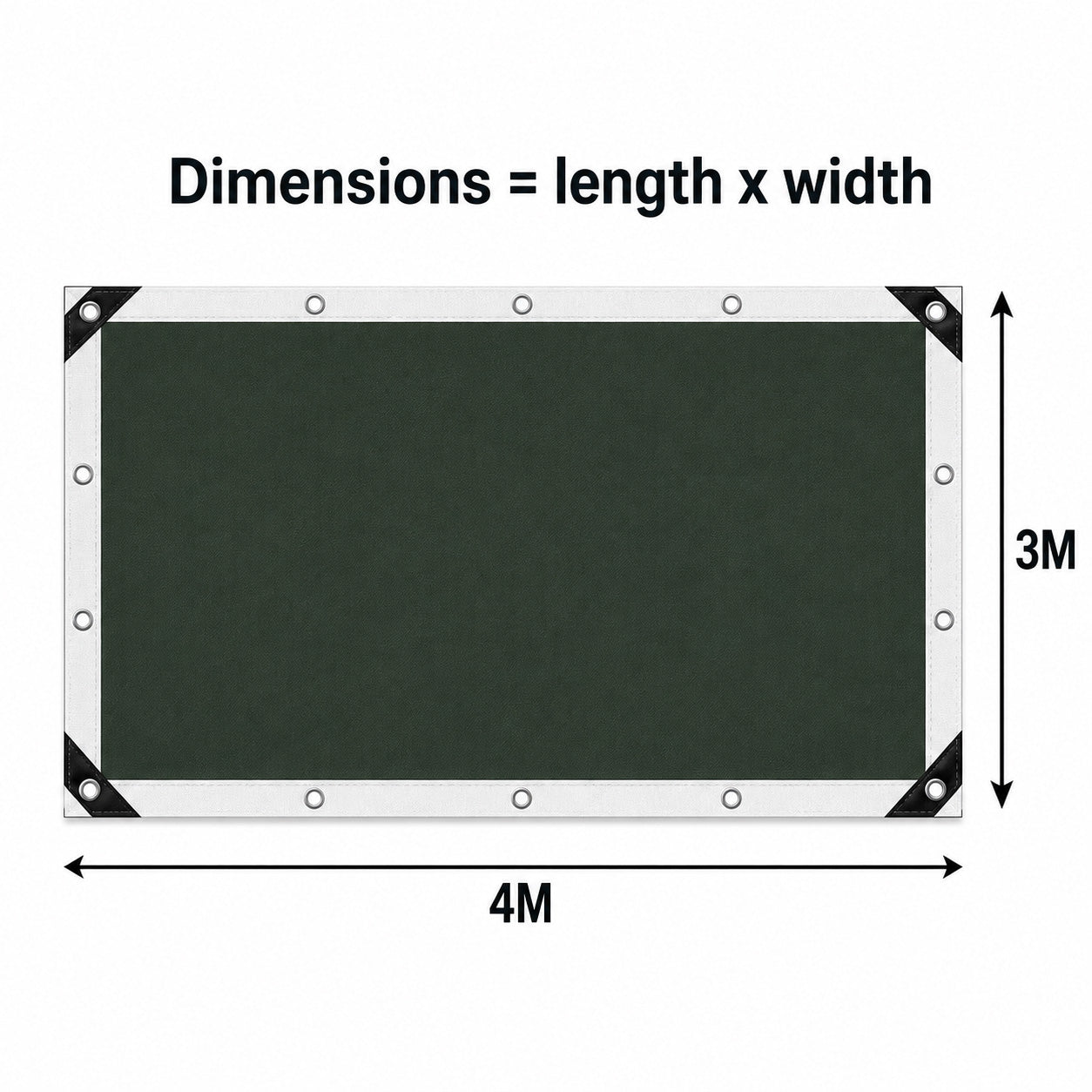 PE Tarpaulin 3 × 4 m Silver-9