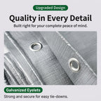 PE Tarpaulin 4 × 6 m Silver-1