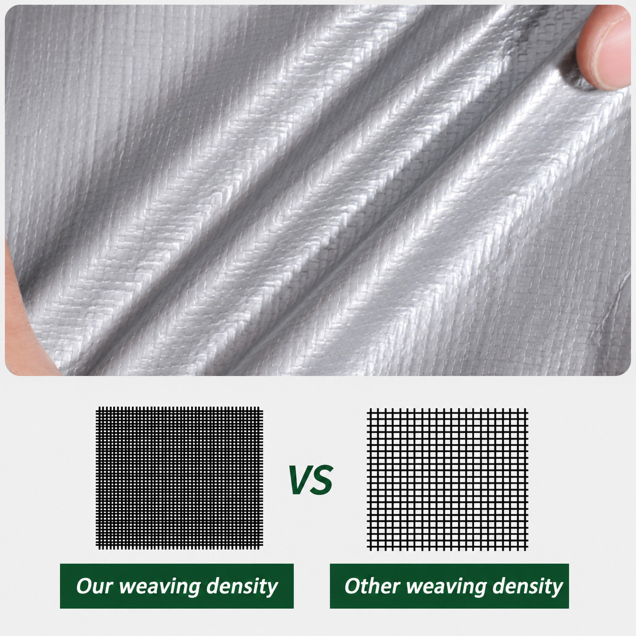 PE Tarpaulin 4 × 6 m Silver-11