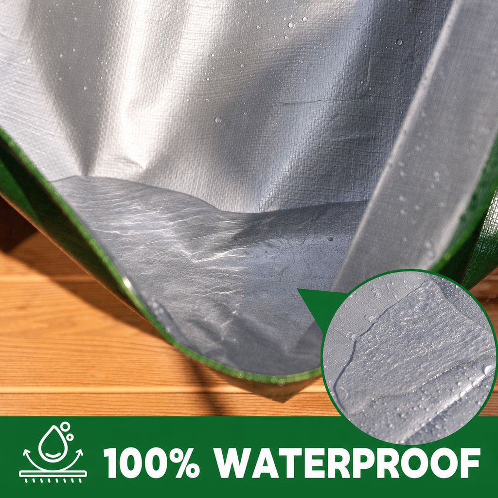 PE Tarpaulin 4 × 6 m Silver-6