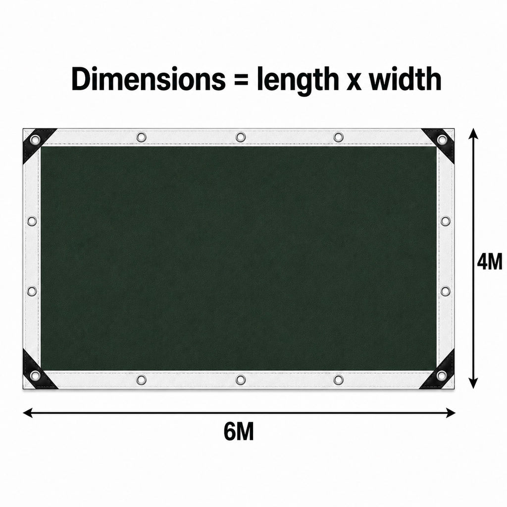 PE Tarpaulin 4 × 6 m Silver-9