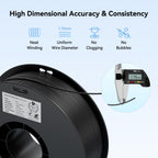 PLA 3D Printer Filament 1.75mm 1kg Black-5