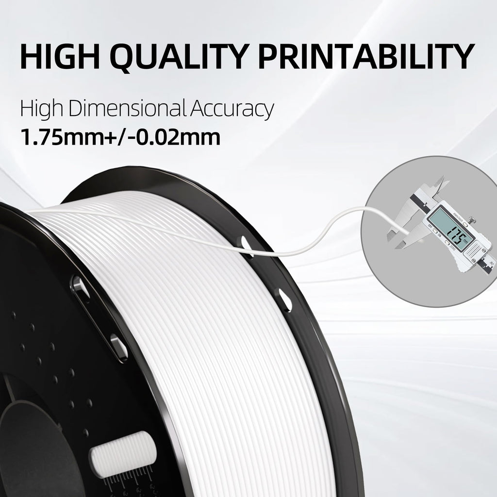 PLA 3D Printer Filament 1.75mm White-5