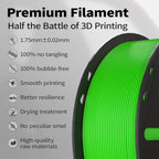 PLA Lite 3D Printer Filament 1.75mm 1kg Green-6